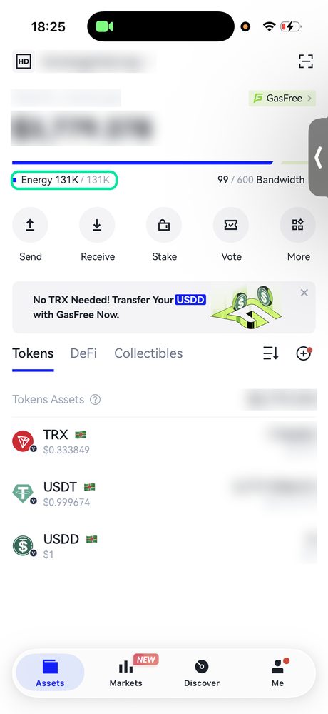 TronLink: Energy 131K